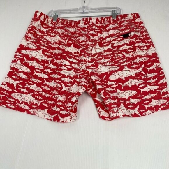 Vineyard Vines Men's size Large Red Bathing Suit Shorts Liner Bonefish Pockets - Picture 13 of 16